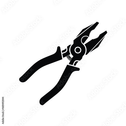 Close-up silhouette of a pair of pliers a classic tool for gripping and cutting