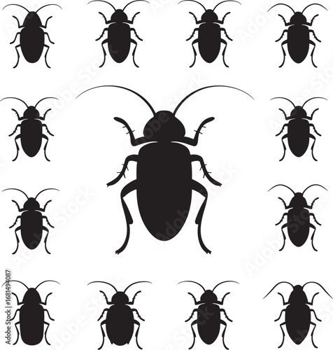 beetle silhouettes Collection silhouette illustration royalty free stock photos premium quality