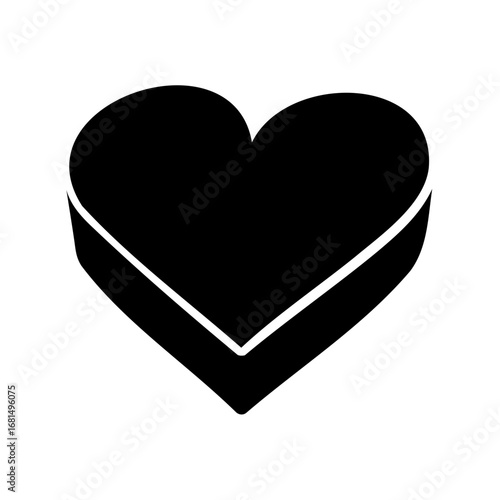 Three dimensional heart illustration, representing love, affection and graphic element