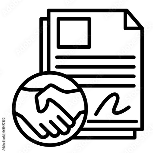 Agreement  Icon Set Multiple Style Collection