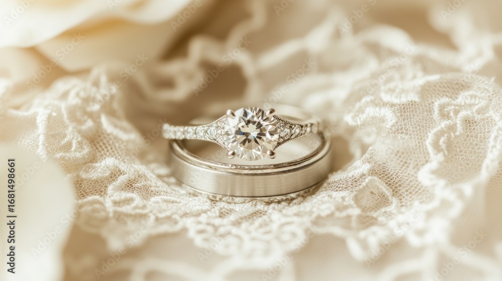 Obraz premium Delicate wedding rings
