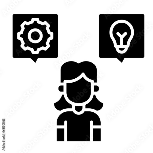 Thinking  Icon Set Multiple Style Collection