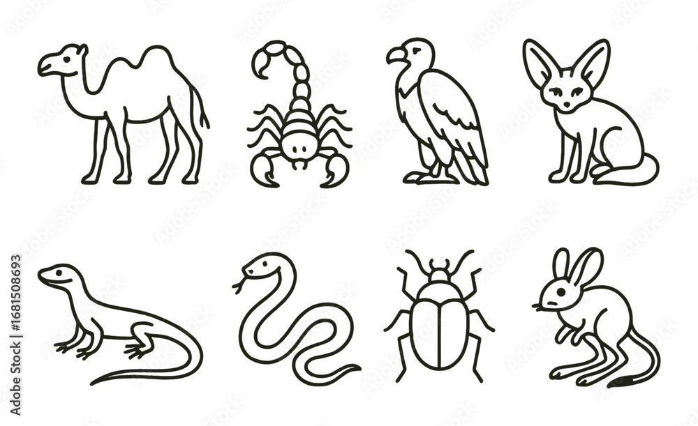 Fototapeta premium Outline icons of home furniture and appliances on dark background