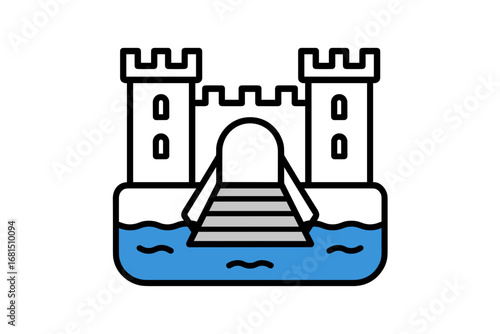Vector Illustration of Castle Moat