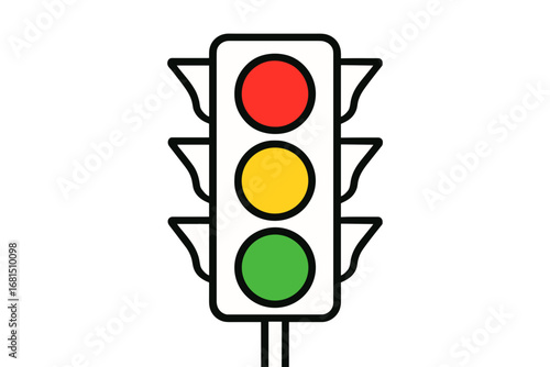 Vector Illustration of Traffic Light