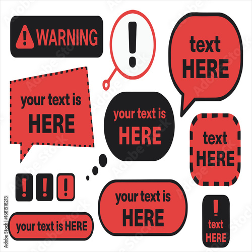 Graphic Warning and Text Box Elements