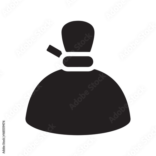 Stylized Herbal Compress Icon for Spa Massage and Wellness Therapy