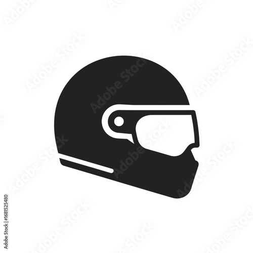 Safety First: A sleek, black helmet illustration against a stark backdrop. The graphic exudes a sense of protection and adventure.