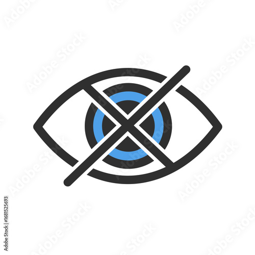 Symbolic Eye Illustration: A visually compelling illustration representing privacy, concealment, and the act of not seeing, using graphic elements to convey a strong message.