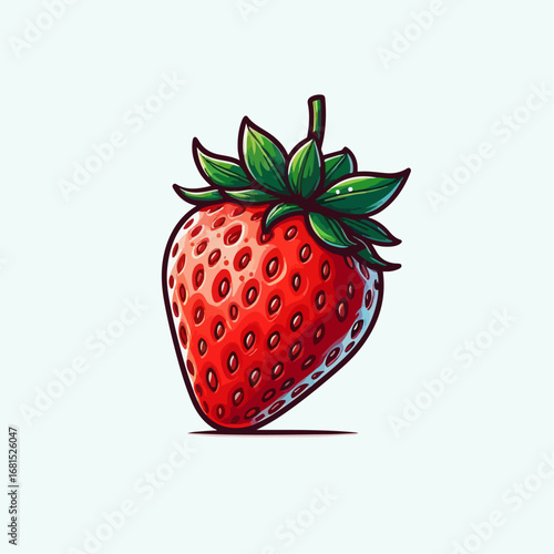 vector illustration of strawberry fruit