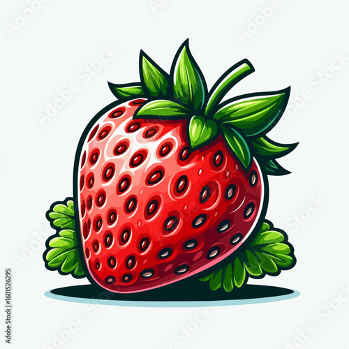 vector illustration of strawberry fruit
