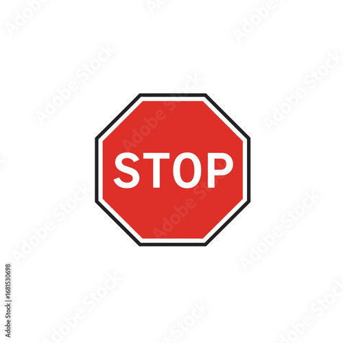 Red Stop Sign: A stark and clear image of a red octagon stop sign, signaling immediate halt and the need for caution.