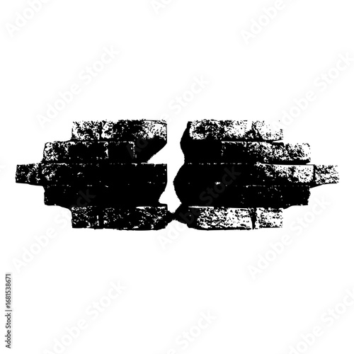 Distressed brick wall texture grunge background for architecture and construction projects design element