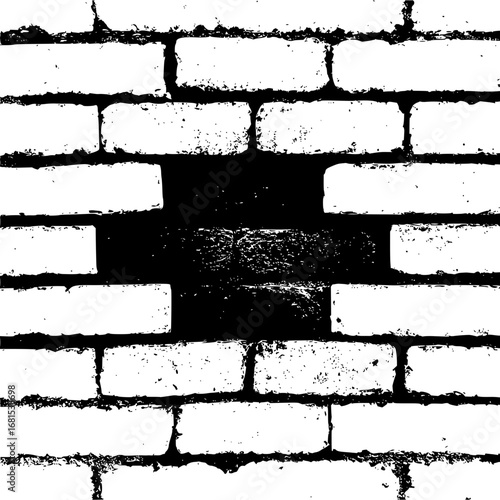 White brick wall texture background vector illustration for architectural design and decoration concept