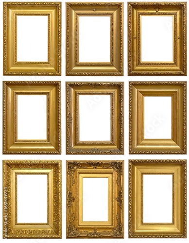 Gold picture frames collection (1)