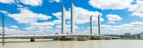 Pont Chaban-Delmas bridge and Garonne river in Bordeaux, France