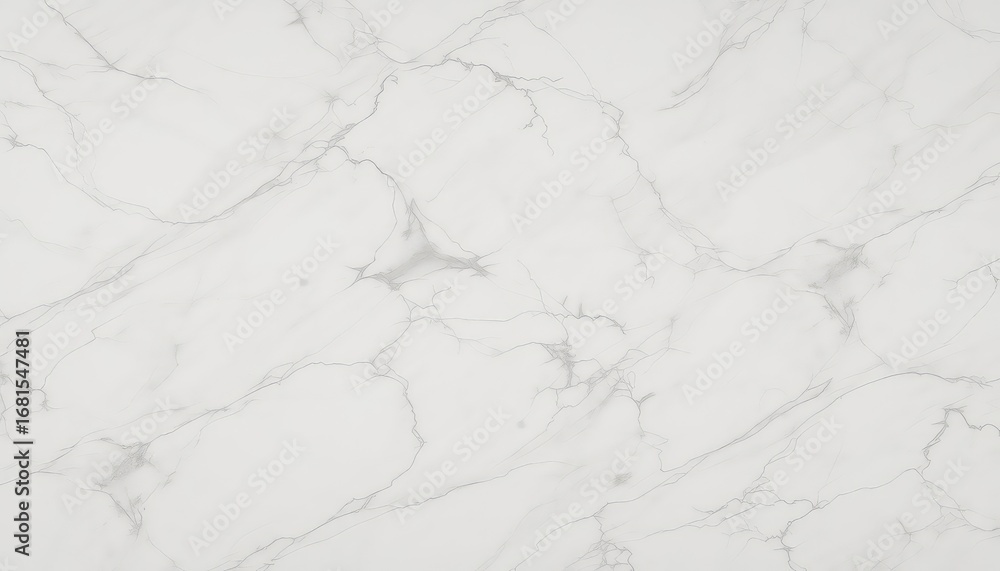 Fototapeta premium Elegant bright white marble surface texture displaying delicate grey veining, providing a sophisticated and luxurious visual appeal