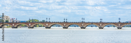 Pont de Pierre in Bordeaux, on a summer day