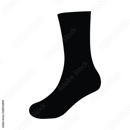 Silhouette of a sleek, modern sock, a staple of everyday wear