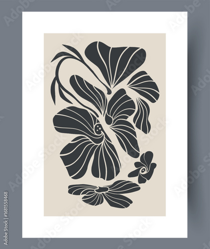 This is an elegant floral design beautifully crafted with bold lines and fascinating patterns