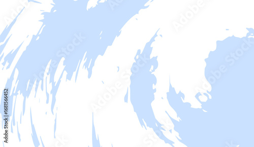 Soft light blue strokes blend seamlessly with white in an abstract dance, creating a calming, fluid design with sweeping shapes that evoke a sense of serene movement and openness