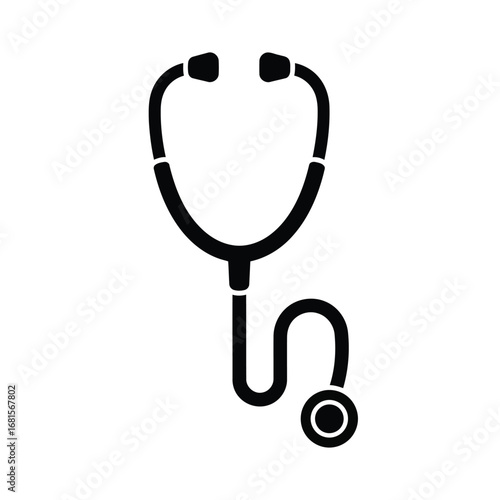 Vector illustration of stethoscope for medical diagnosis and checkup