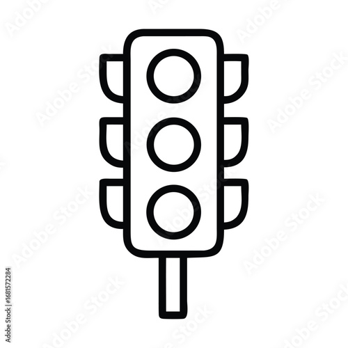 Traffic lights icon set. Regulate the movement of cars illustration symbol. semaphore vector