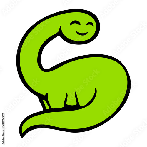 Brachiosaurus Long Neck Dino Happy Smile Friendly Dinosaur