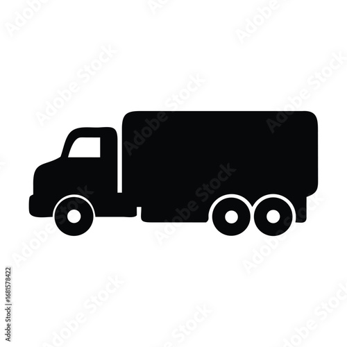 Truck icon blank van template vector illustration