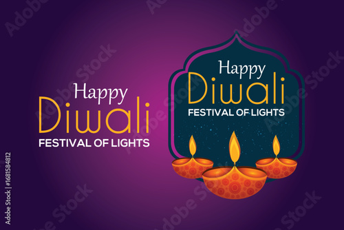 happy Diwali banner and social media post 