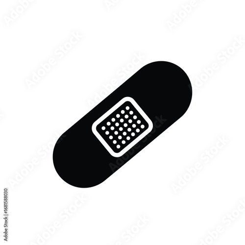 Vector illustration of adhesive bandage plaster for wound treatment