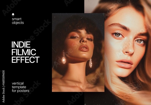 Indie Film Poster Photo Effect Mockup