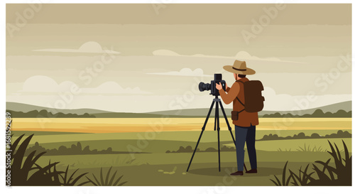 Photographer in nature