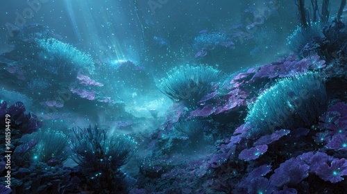 Submerged luminous flora