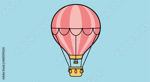 Pink balloon on sky