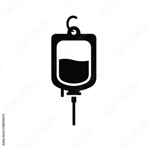 Vector illustration of illustration of an iv drip bag