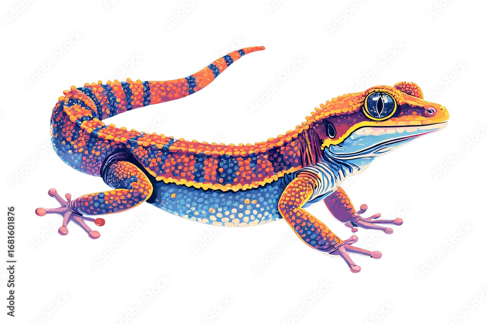 Fototapeta premium A vibrant green frog, a small amphibian, isolated on a white studio background
