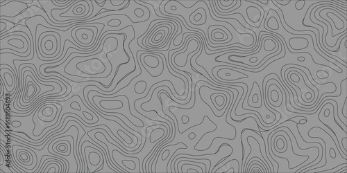 Mapping terrain style pattern with stylish elevation contours in abstract form