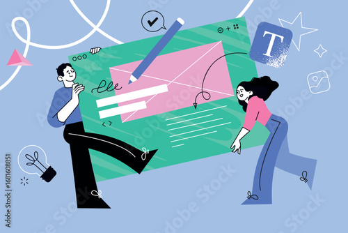 Web development illustration