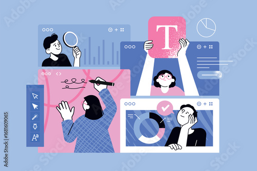 Web development illustration
