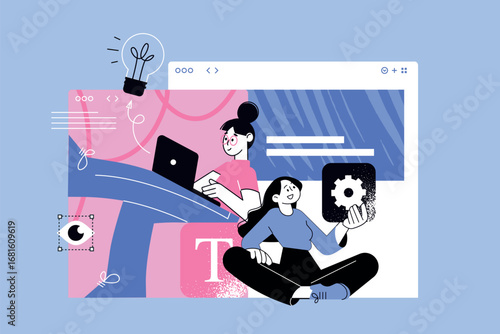 Web development illustration