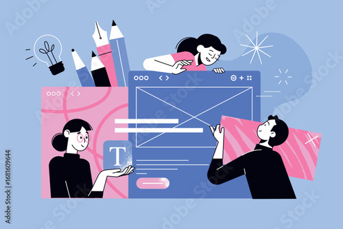 Web development illustration