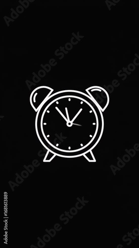 Wallpaper Mural clock time alarm icon sign line vertical video animation Torontodigital.ca