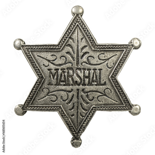 Tableau sur toile Us marshal badge isolated on transparent background