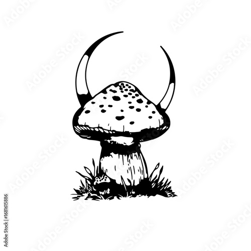 Stylized Mushroom Illustration