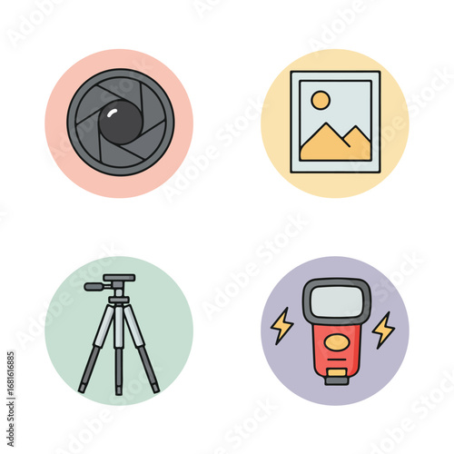 Photography icon set