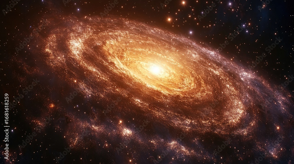 Naklejka premium Spiral Galaxy in Deep Space