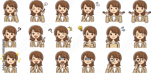 Diverse Expressions A Collection of Female Character Emojis