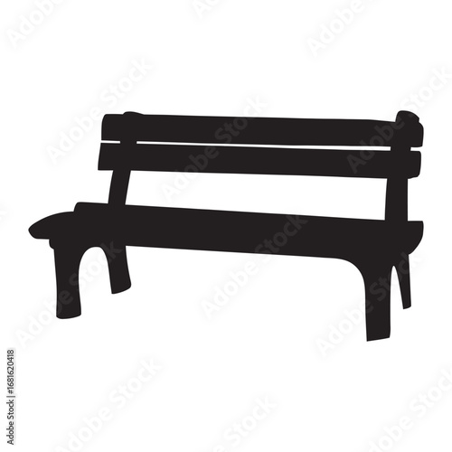 Serene Silhouette A Minimalist Bench for Relaxing Outdoor Moments
