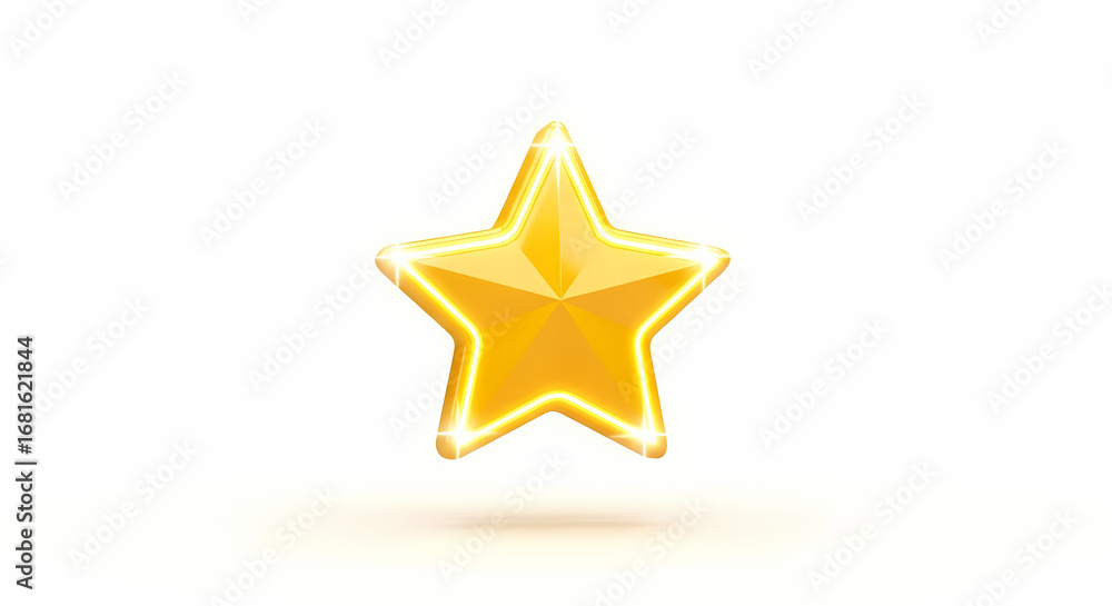 Fototapeta premium gold star on white background